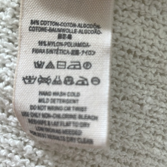 Free People Sheer Cowl Neck Pullover in Ivory - Size L - Picture 9 of 9